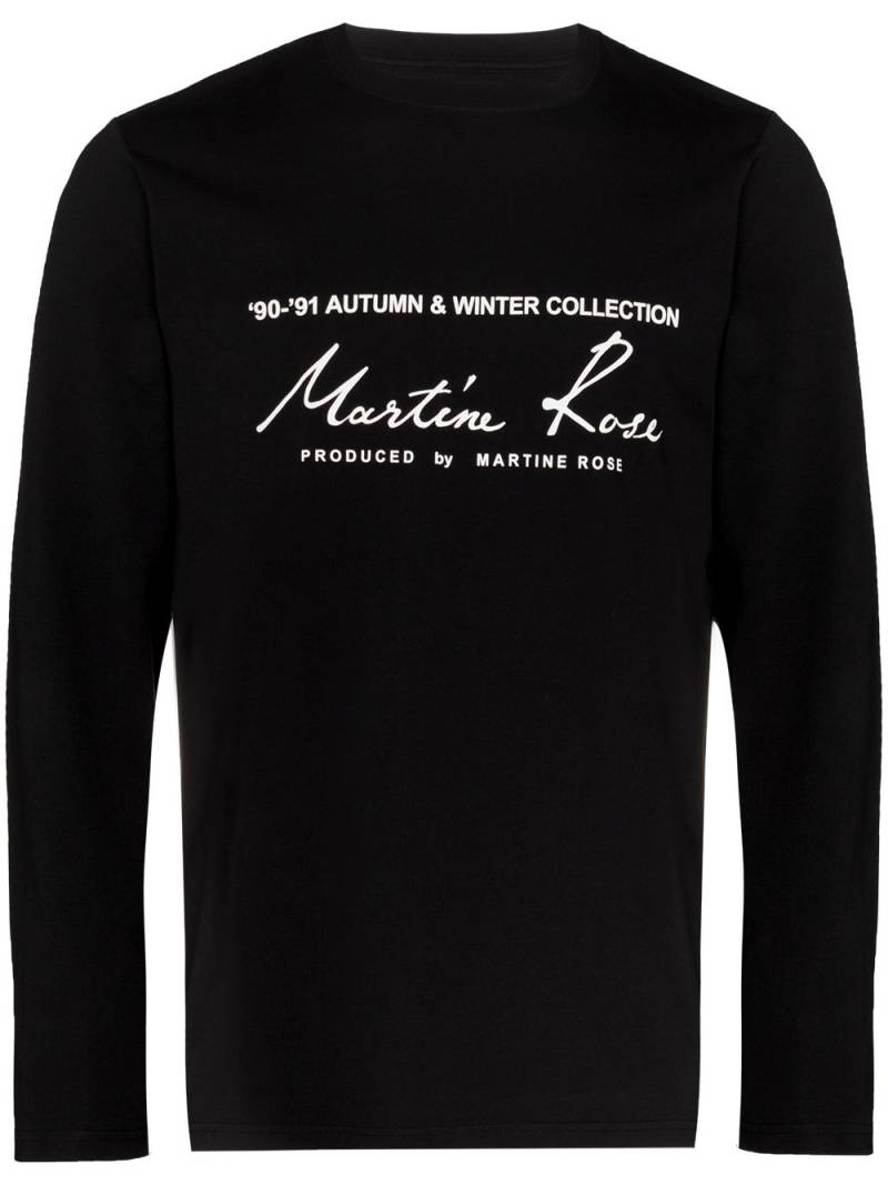 Martine Rose logo-print longsleeved cotton T-shirt - Black von Martine Rose