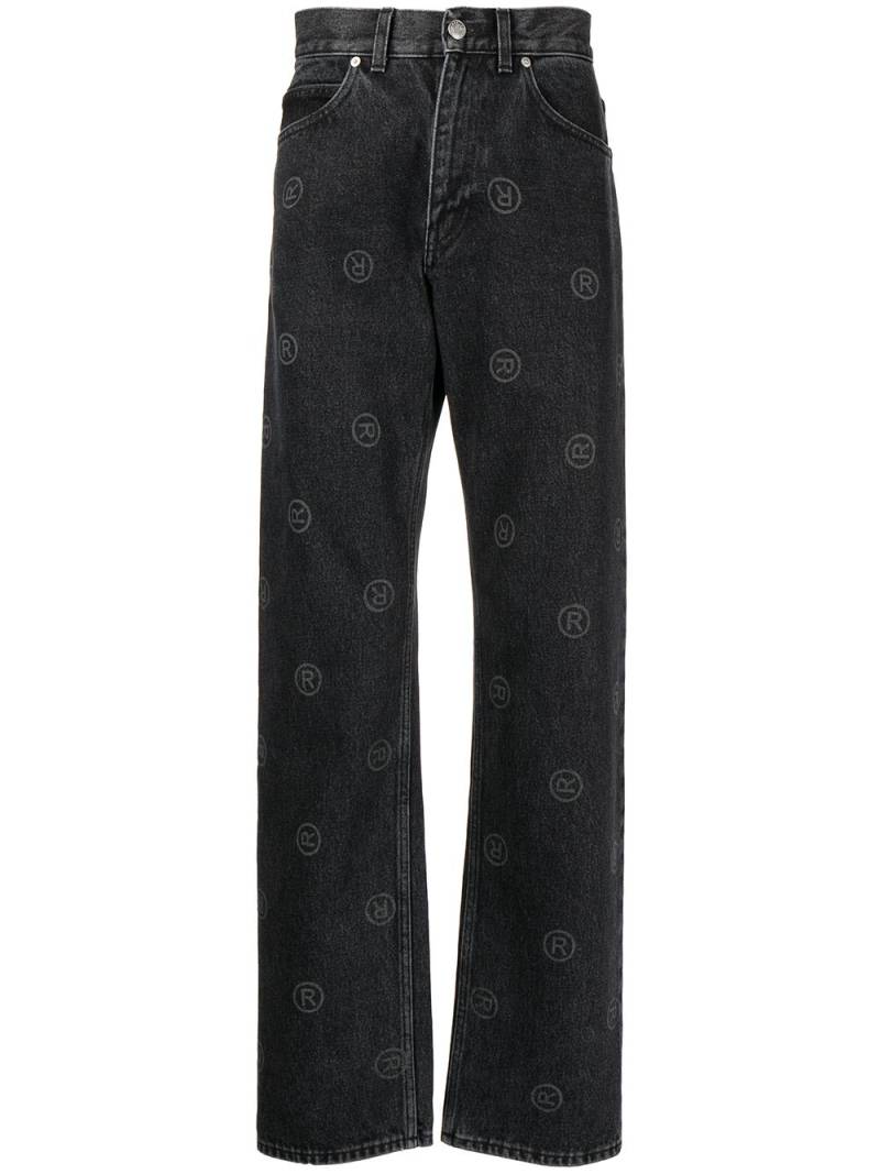 Martine Rose logo-print straight-leg jeans - Black von Martine Rose