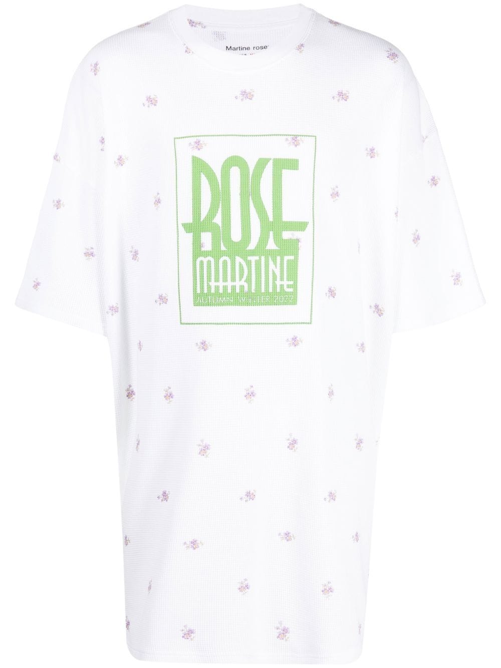 Martine Rose long-line logo-print T-shirt - White von Martine Rose