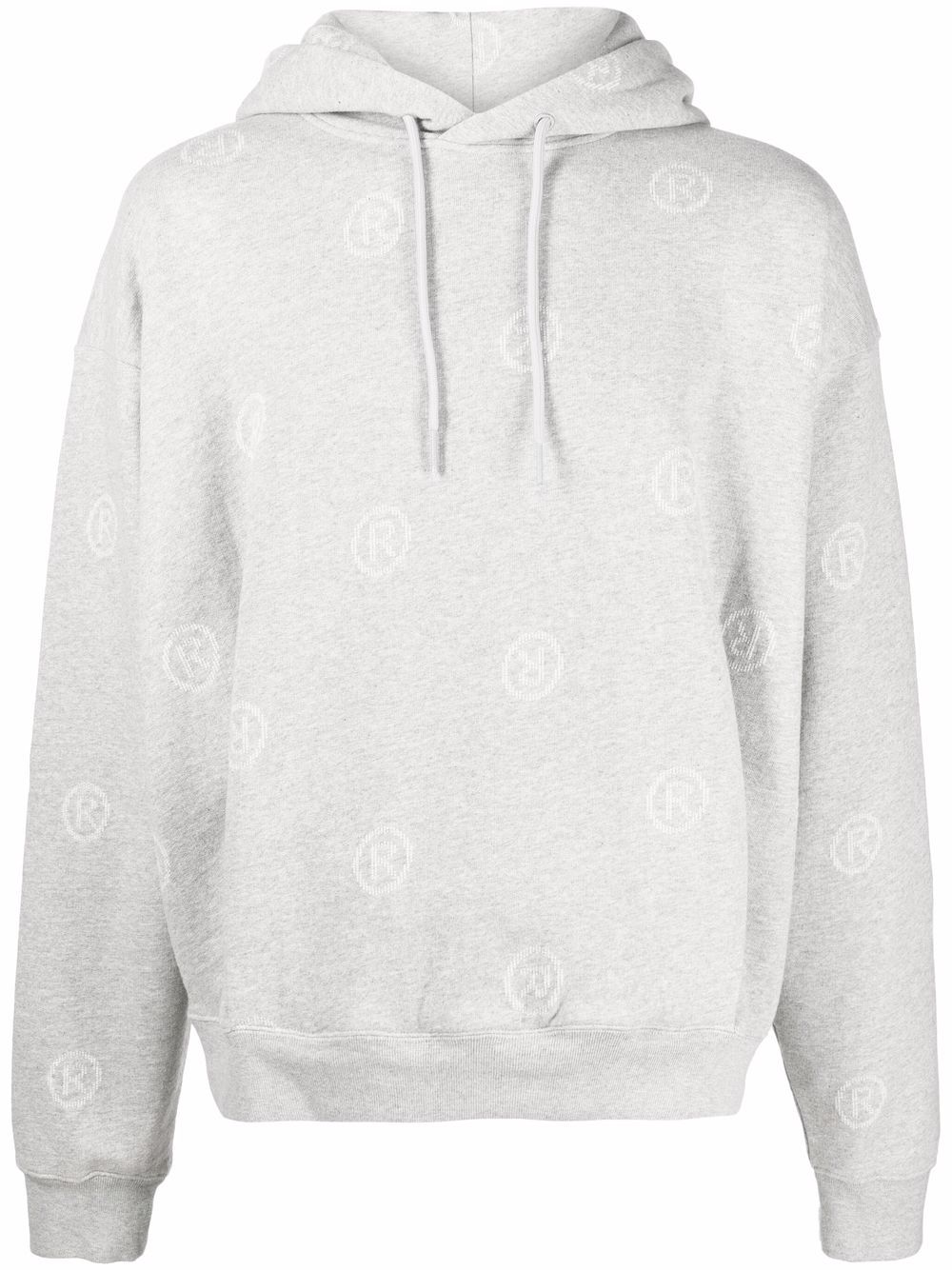 Martine Rose monogram-print pullover hoodie - Grey von Martine Rose