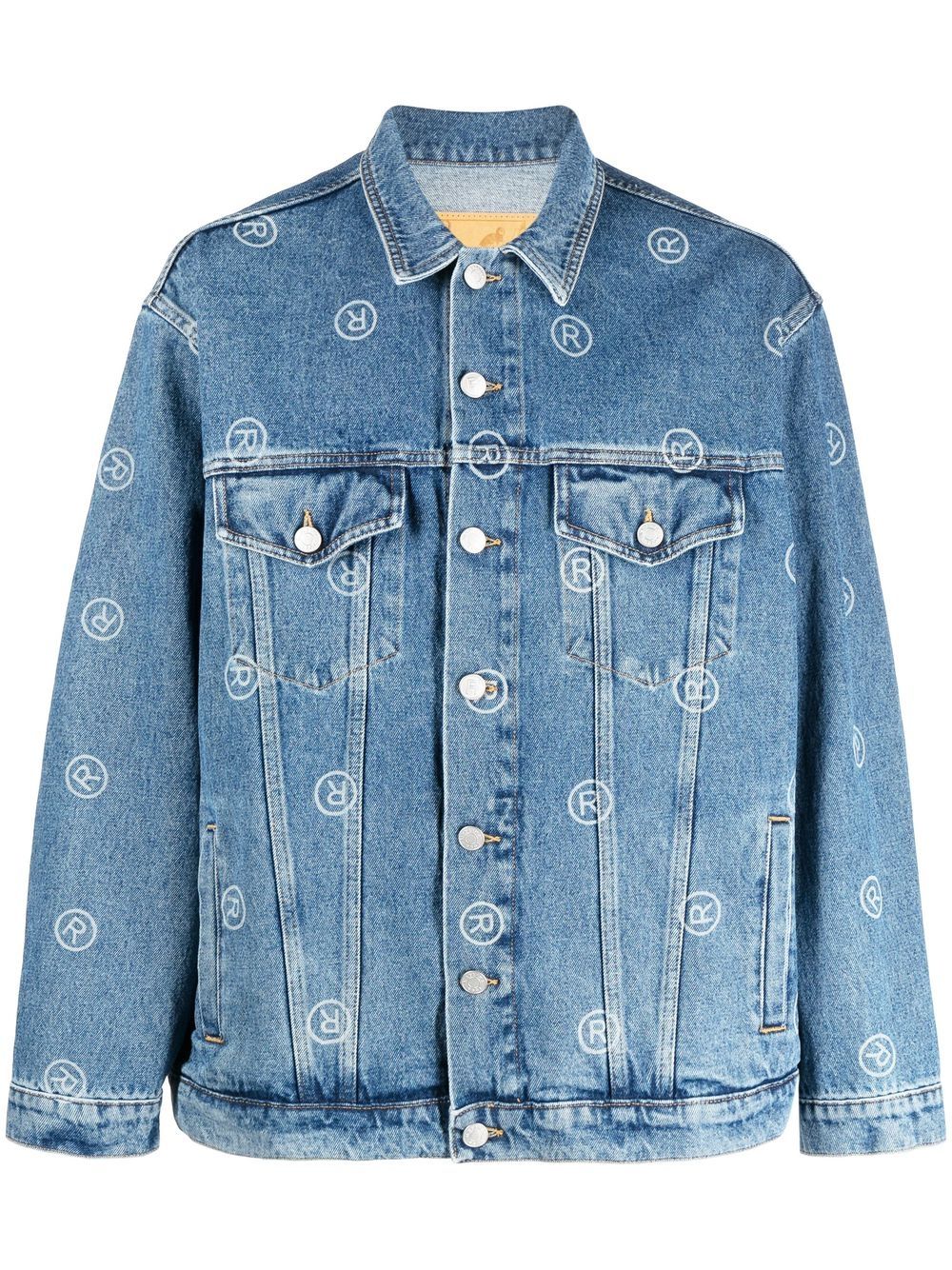 Martine Rose motif-print denim jacket - Blue von Martine Rose