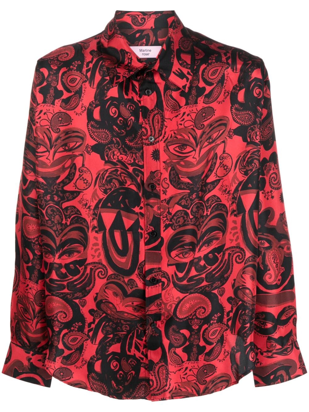 Martine Rose paisley-print silk shirt - Red von Martine Rose