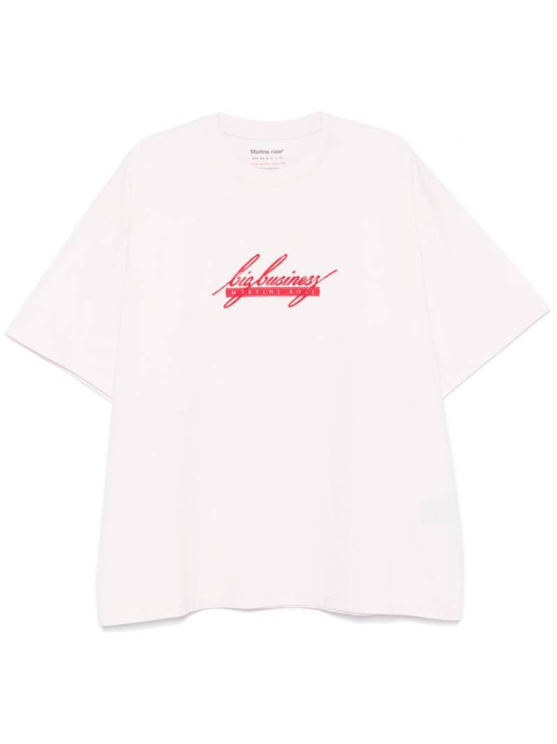 Martine Rose rubberised-slogan T-shirt - Pink von Martine Rose