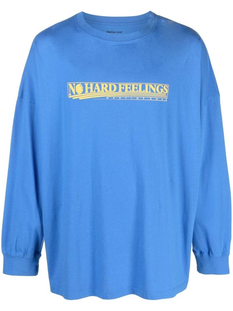 Martine Rose slogan print long-sleeve T-shirt - Blue von Martine Rose