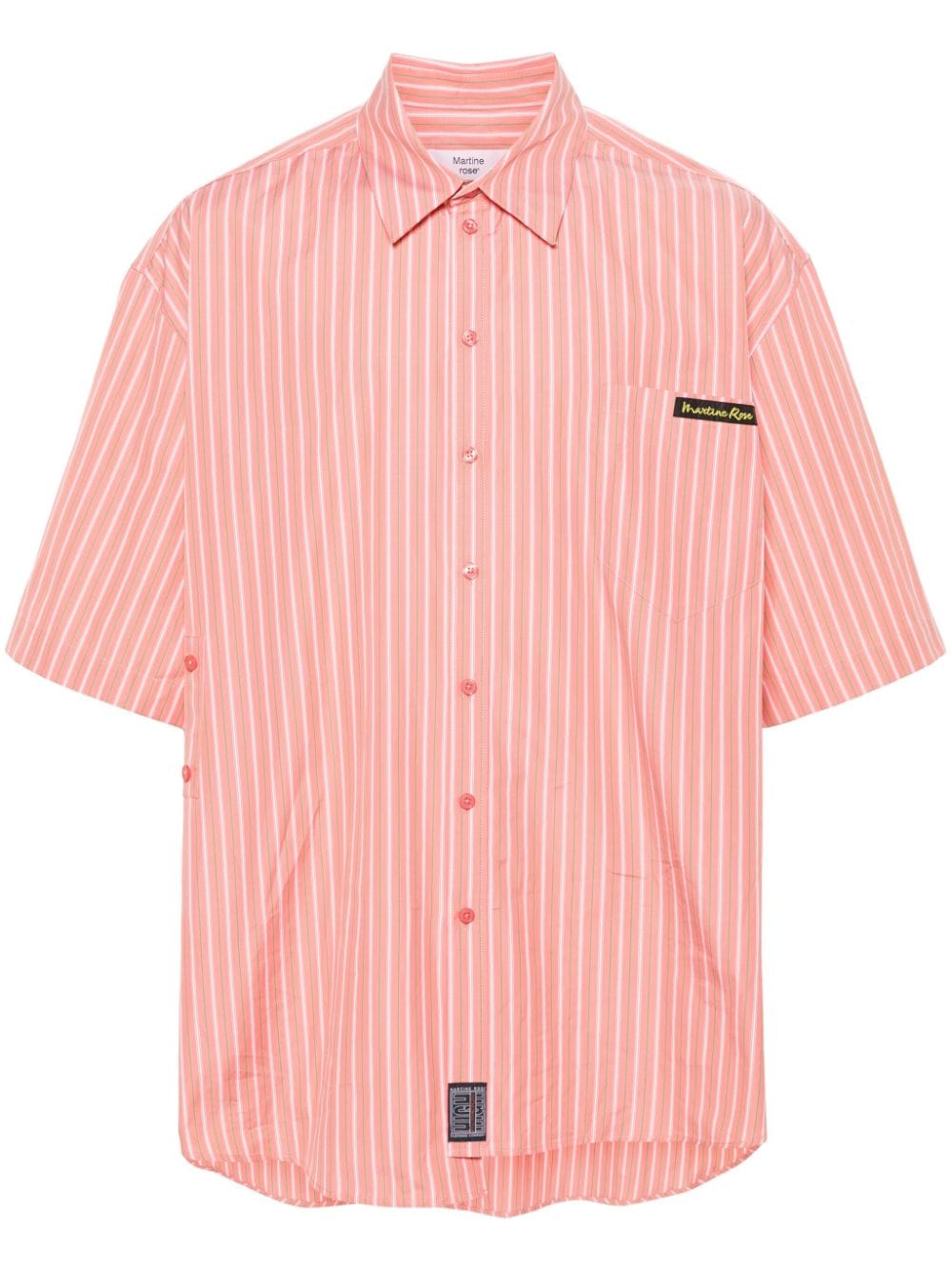 Martine Rose striped bowling shirt - Pink von Martine Rose