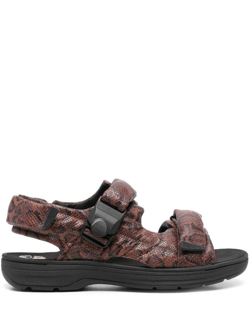 Martine Rose x Clarks snakeskin-print sandals - Brown von Martine Rose