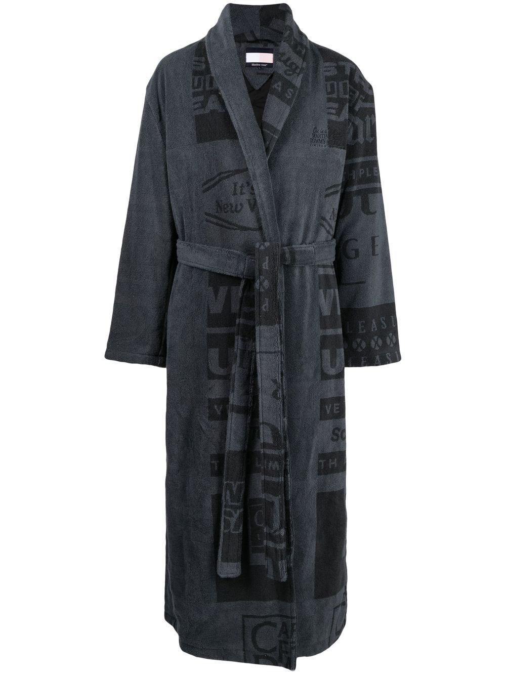 Martine Rose x Tommy Jeans jacquard robe coat - Black von Martine Rose