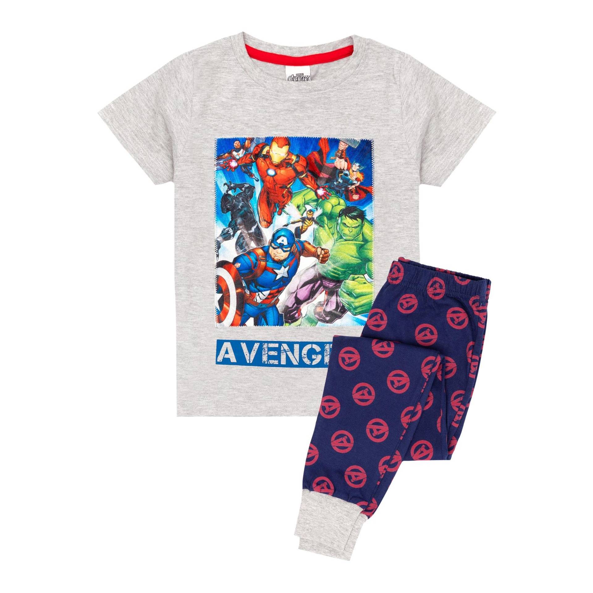 Marvel Avengers - Schlafanzug mit langer Hose, 104, Taubengrau von Marvel Avengers