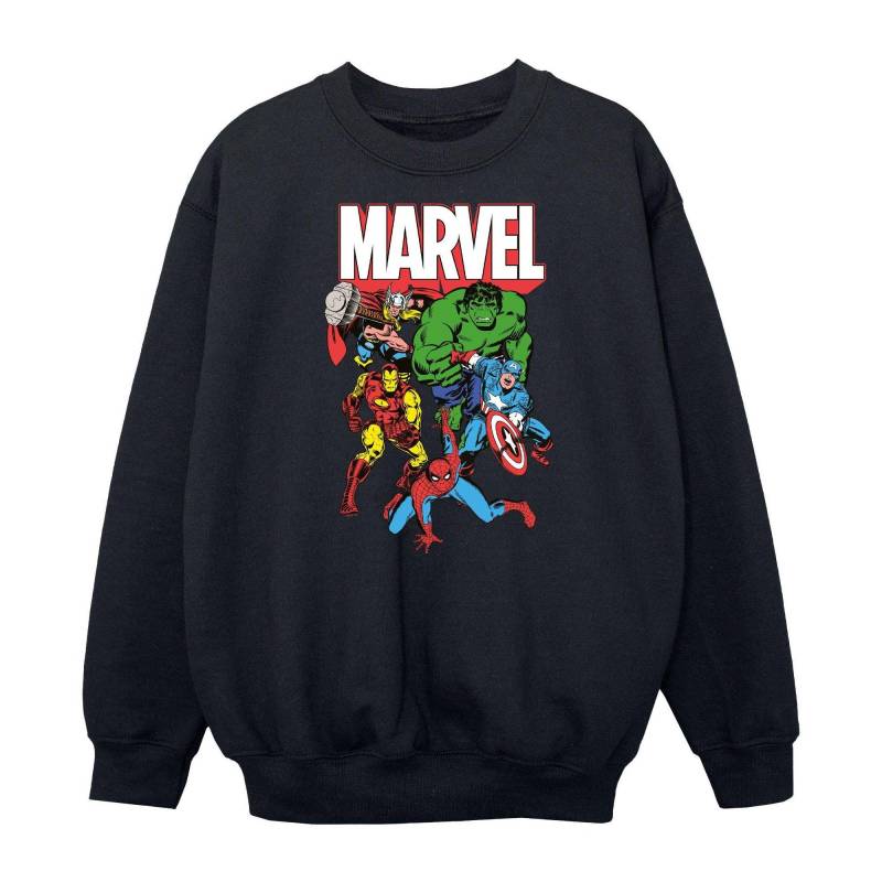 Sweatshirt Jungen Schwarz 128 von Marvel Avengers