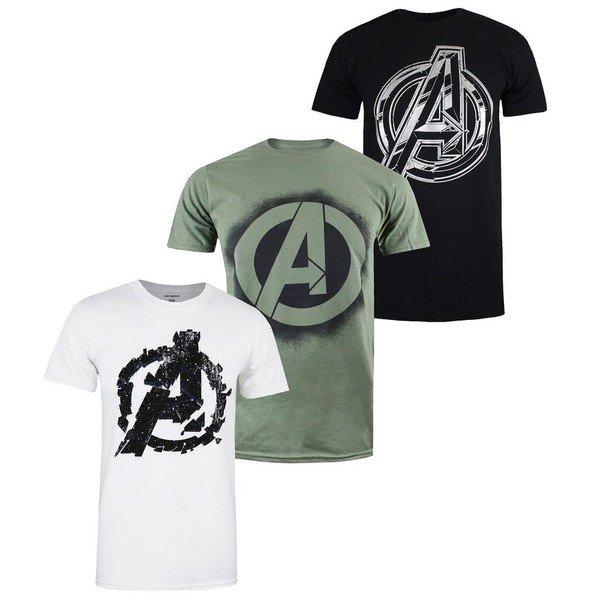 Tshirt (3erpack) Herren Schwarz M von Marvel Avengers