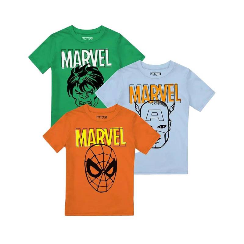 Tshirt (3erpack) Jungen Multicolor 128 von Marvel Avengers