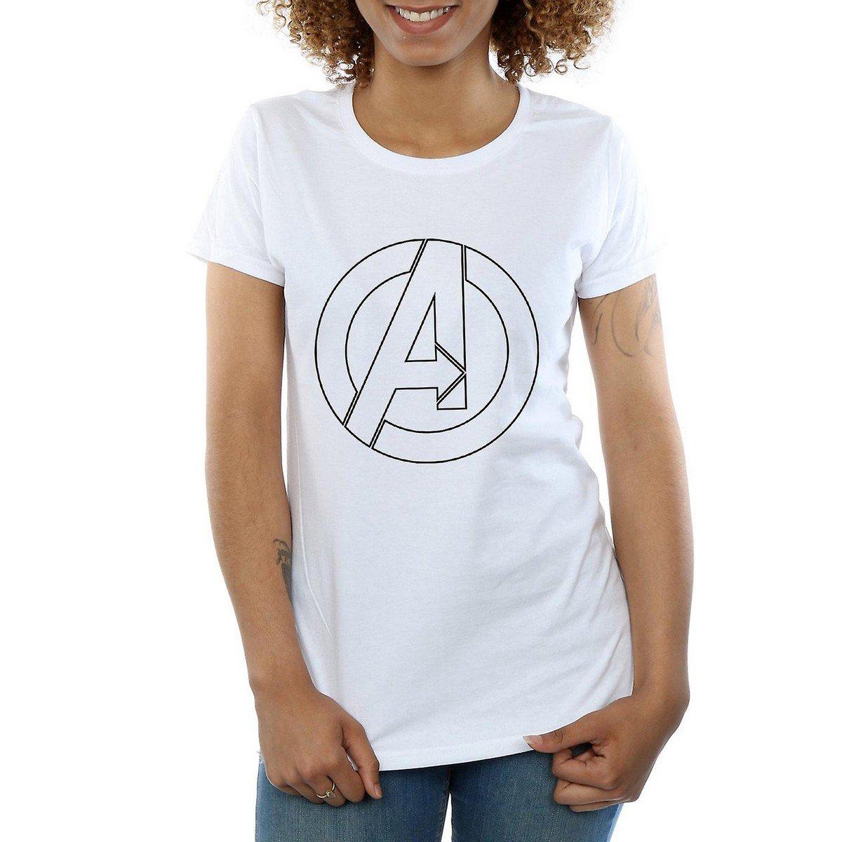 Tshirt Logo Damen Schwarz S von Marvel Avengers