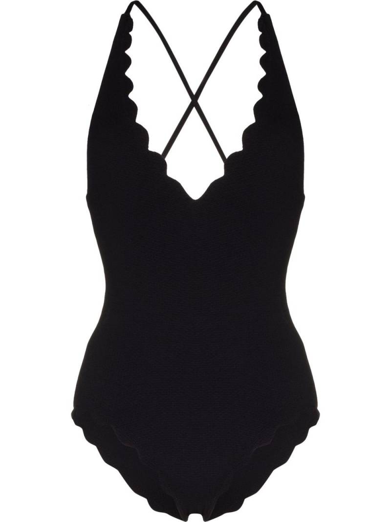 Marysia North scalloped-trim swimsuit - Black von Marysia