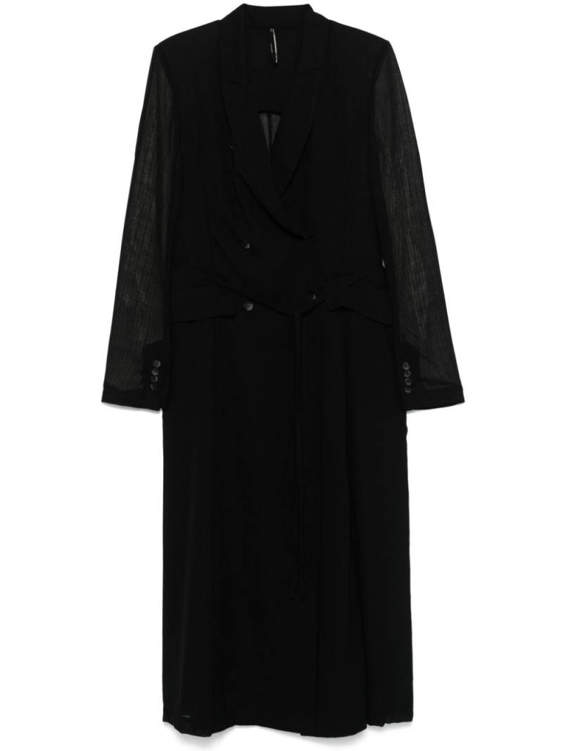 Masnada Mil long coat - Black von Masnada