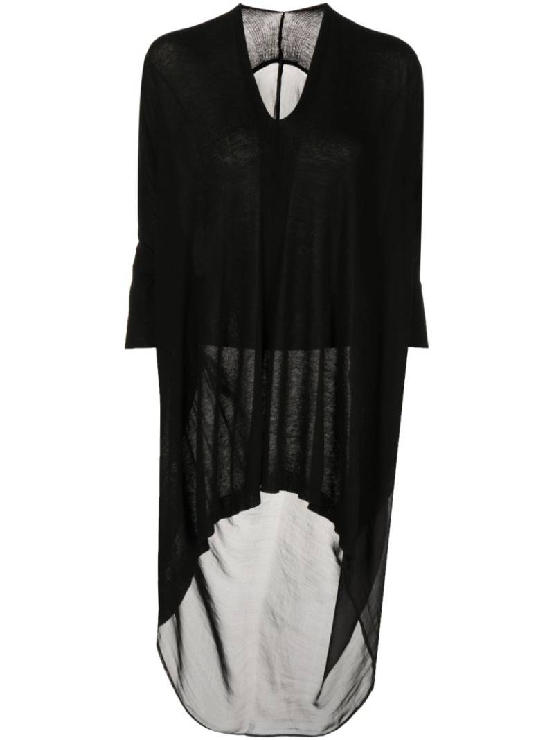 Masnada V-neck long-sleeve blouse - Black von Masnada