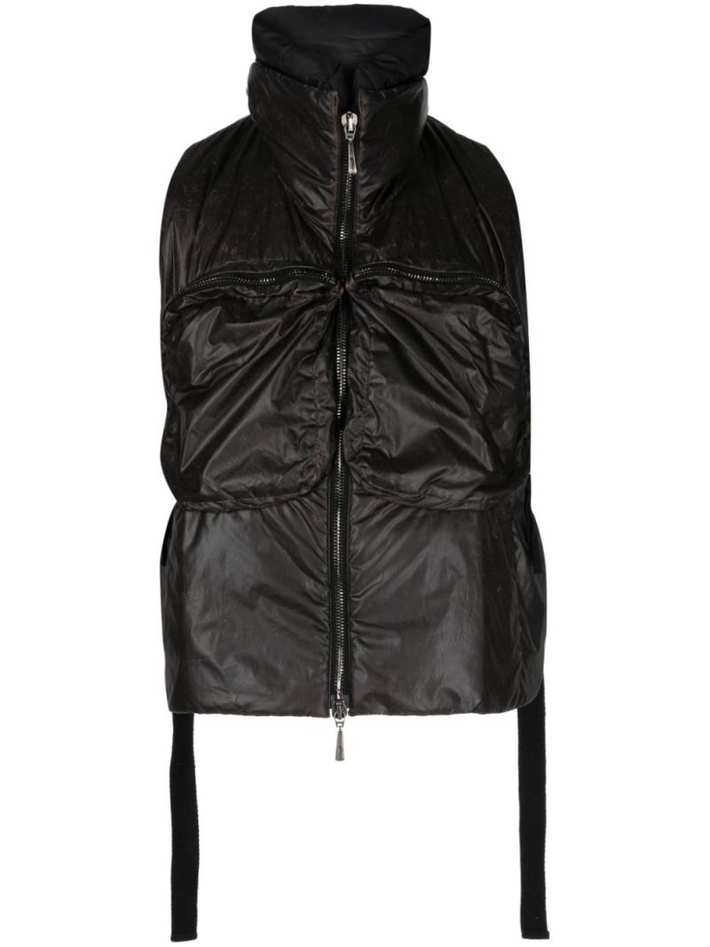 Masnada backless padded gilet - Black von Masnada