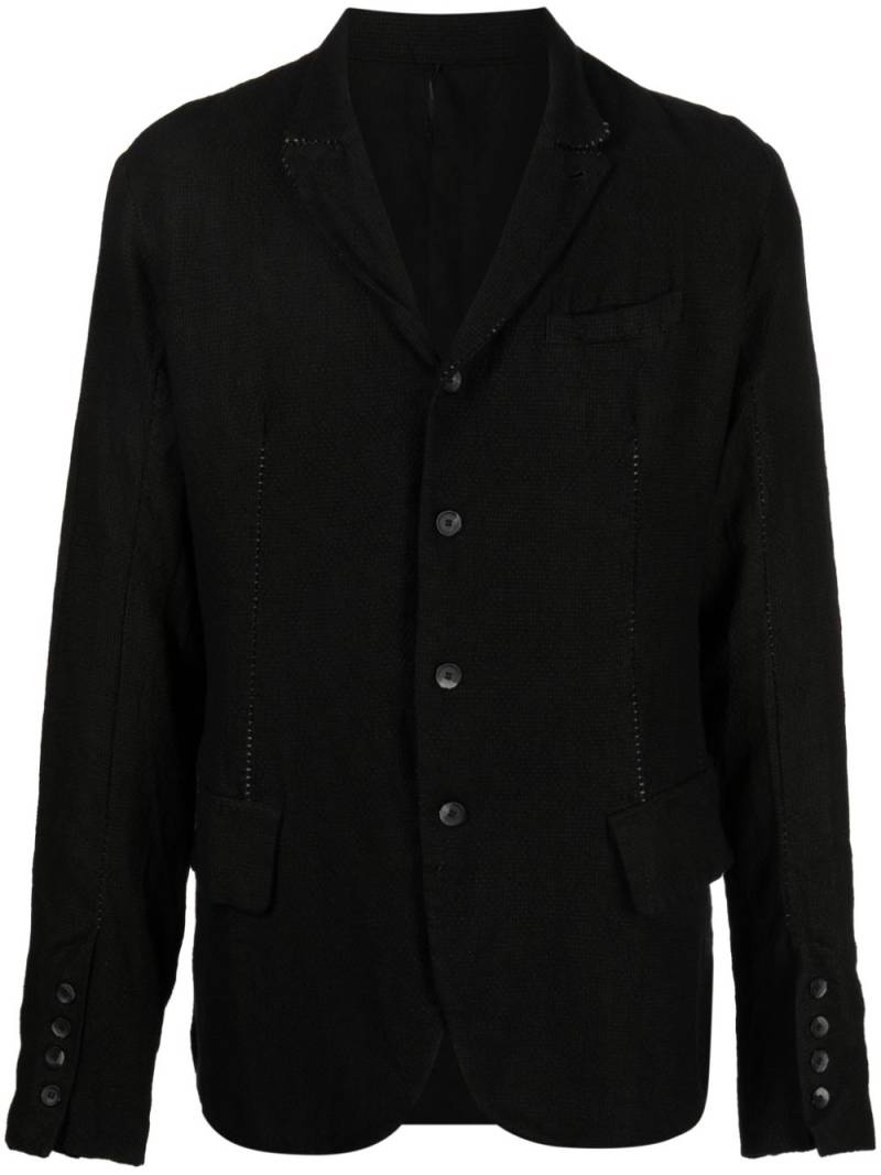 Masnada buttoned Peter Pan-collar blazer - Black von Masnada