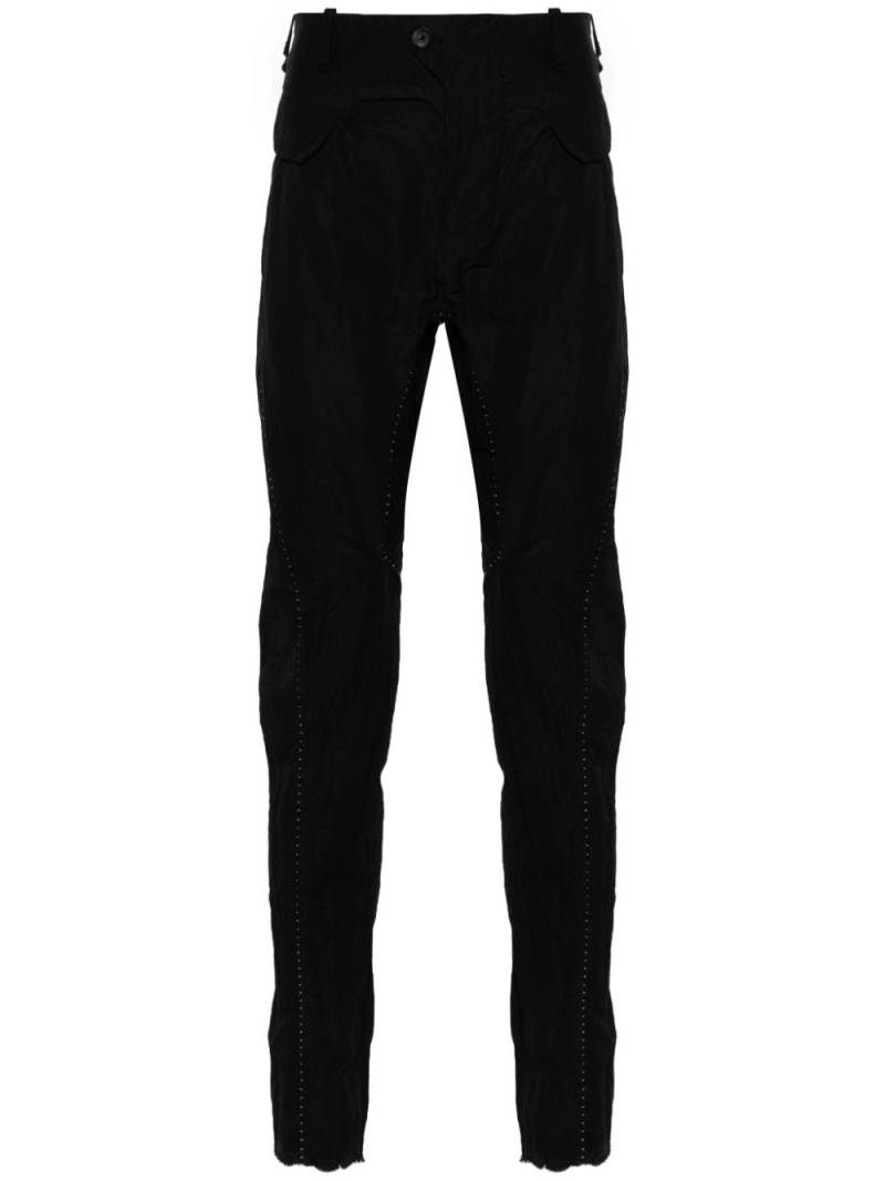 Masnada contrast-stitching tapered trousers - Black von Masnada