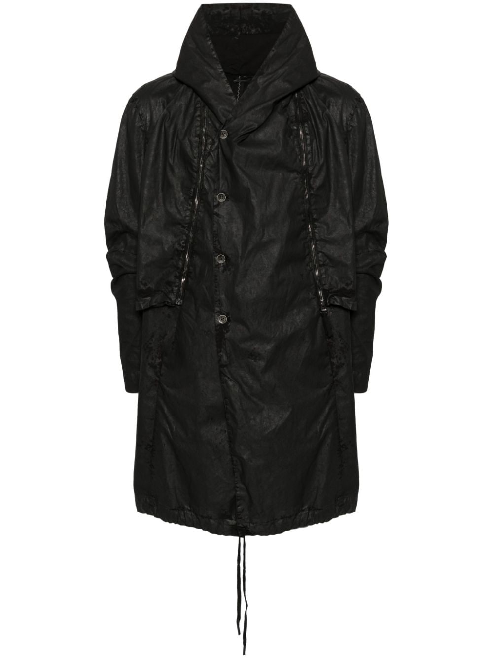 Masnada detachable-sleeves hoodie coat - Black von Masnada