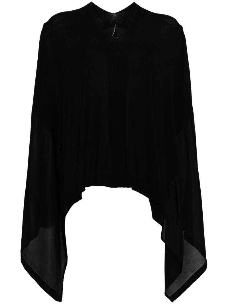 Masnada draped hi-lo blouse - Black von Masnada