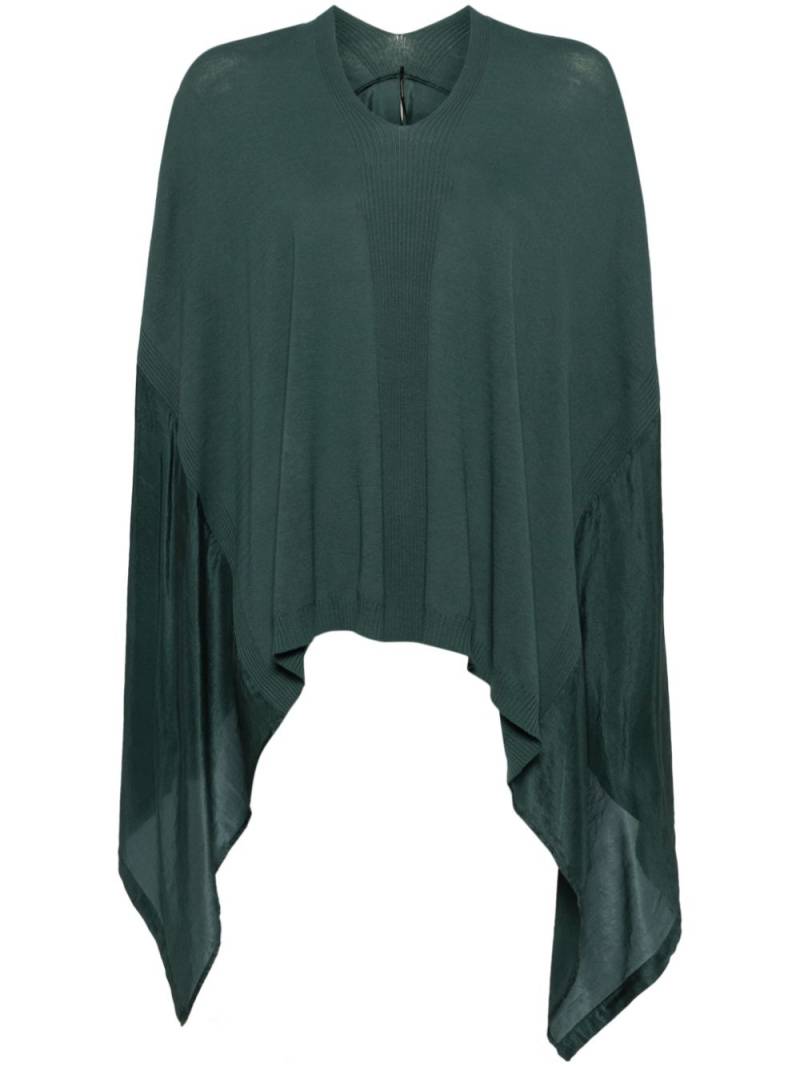 Masnada draped hi-lo blouse - Green von Masnada