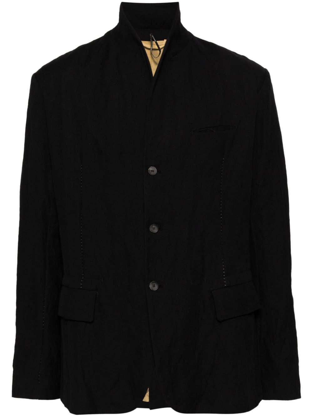 Masnada stand-up collar blazer - Black von Masnada