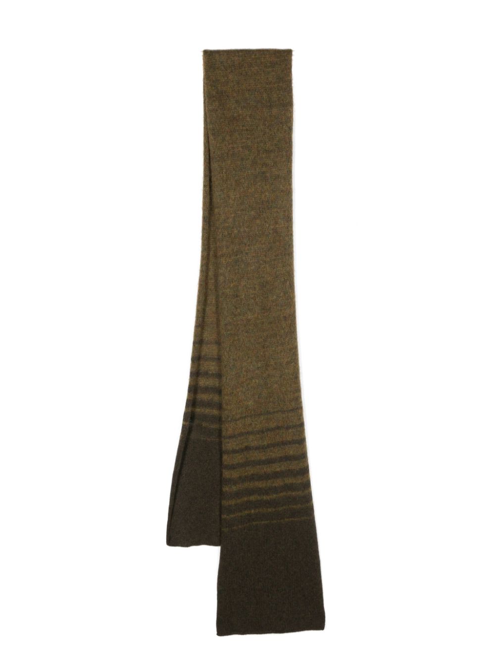 Masnada striped scarf - Green von Masnada