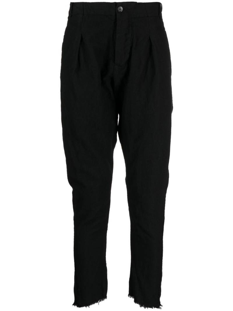 Masnada tapered-leg frayed-hem trousers - Black von Masnada