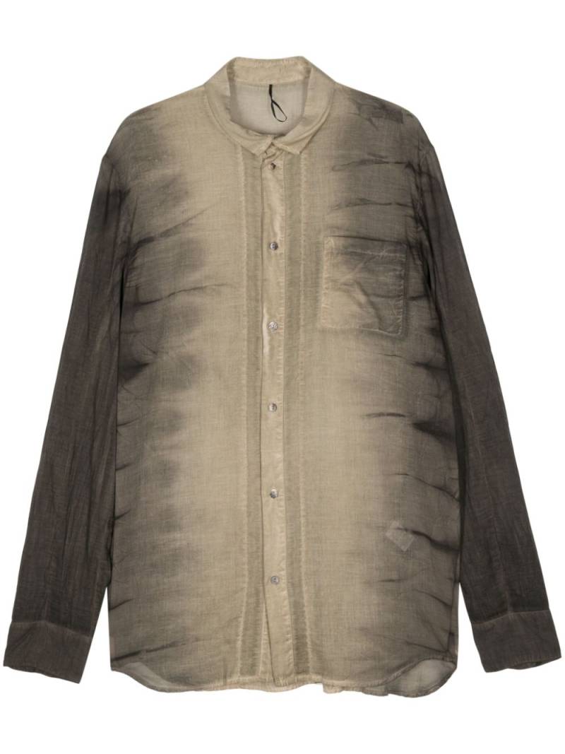 Masnada tie-dye cotton shirt - Neutrals von Masnada