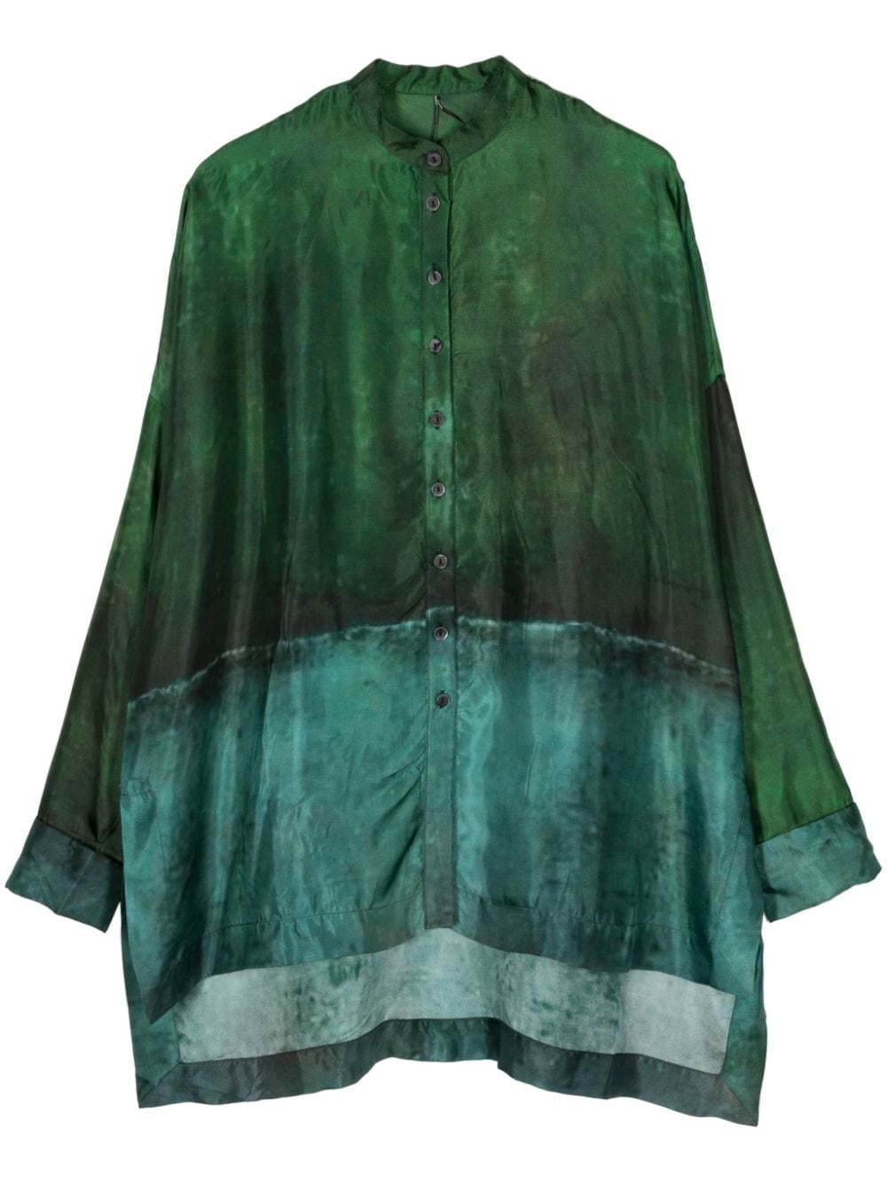 Masnada tie-dye long-sleeve shirt - Green von Masnada