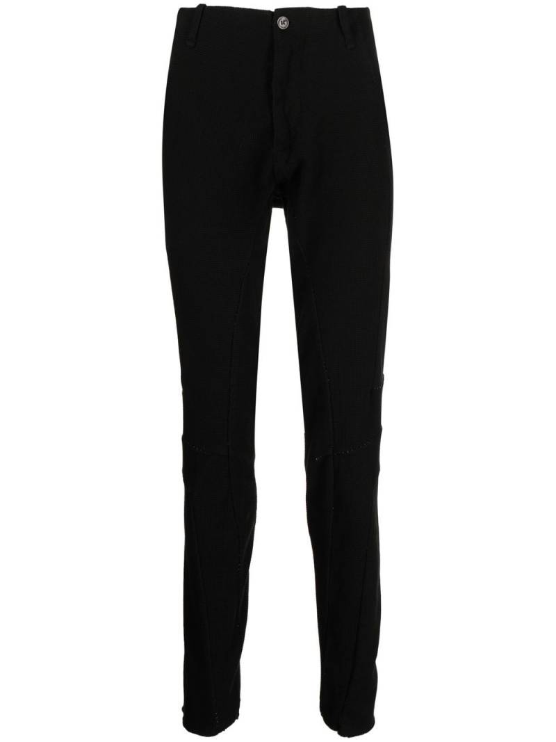 Masnada waffle-knit tapered-leg trousers - Black von Masnada