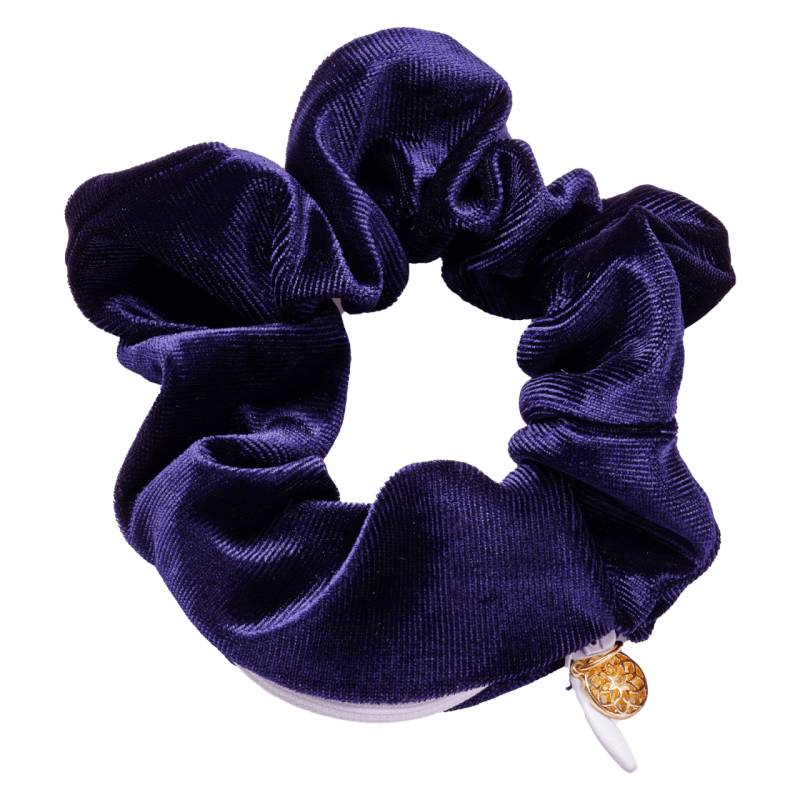 Body Mind and Soul Scrunchie Yoga Samt Reisverschluss Navy von TRISA