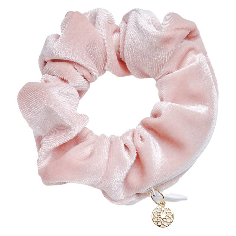 Body Mind and Soul Scrunchie Yoga Samt Reisverschluss Rosa von TRISA