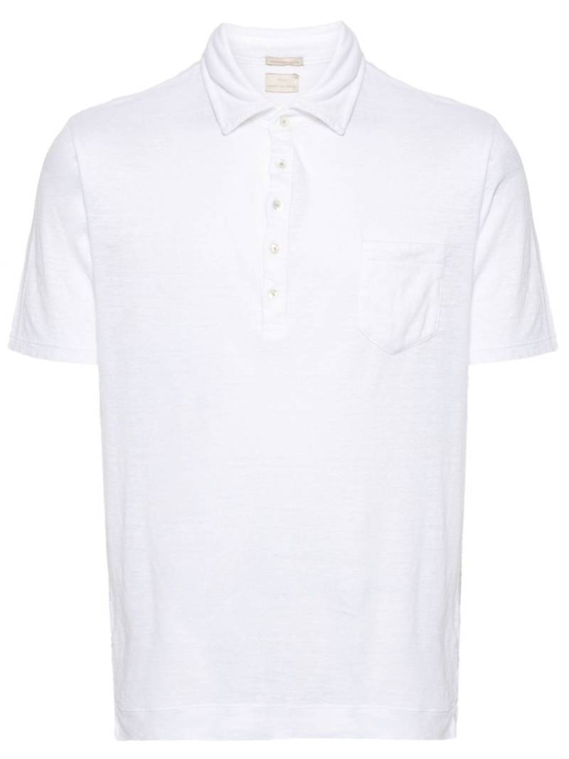 Massimo Alba Filicudi linen polo shirt - White von Massimo Alba