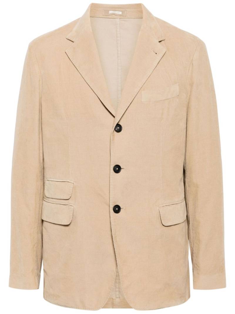 Massimo Alba corduroy single-breasted blazer - Neutrals von Massimo Alba