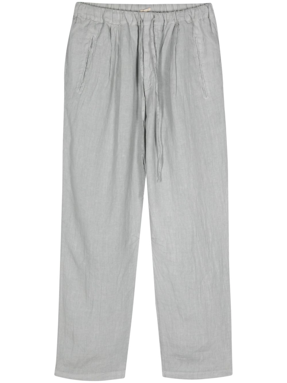 Massimo Alba linen chambray tapered trousers - Grey von Massimo Alba