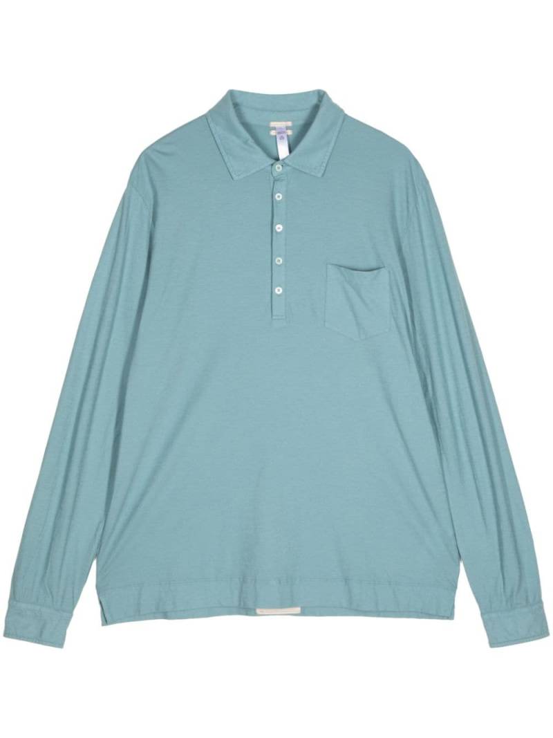 Massimo Alba long-sleeve cotton polo shirt - Blue von Massimo Alba