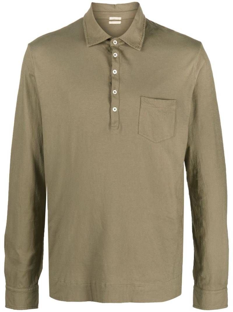 Massimo Alba long-sleeve cotton polo shirt - Green von Massimo Alba