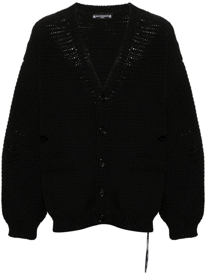 Mastermind Japan Skull chunky-knit cardigan - Black von Mastermind Japan