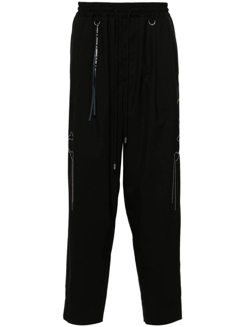 Mastermind Japan beaded-skulls wool trousers - Black von Mastermind Japan