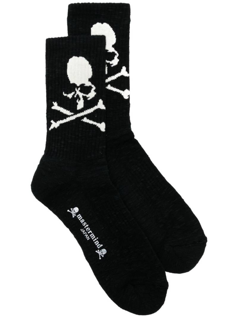 Mastermind Japan logo-intarsia socks - Black von Mastermind Japan