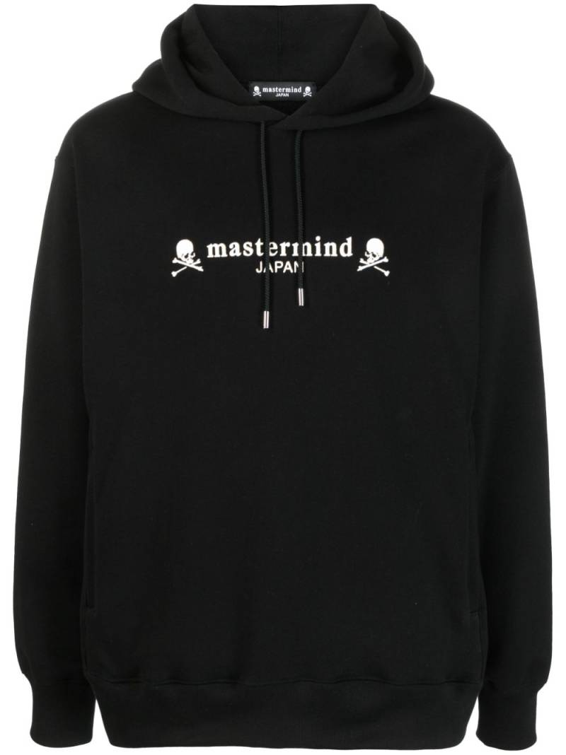 Mastermind Japan logo-print cotton drawstring hoodie - Black von Mastermind Japan