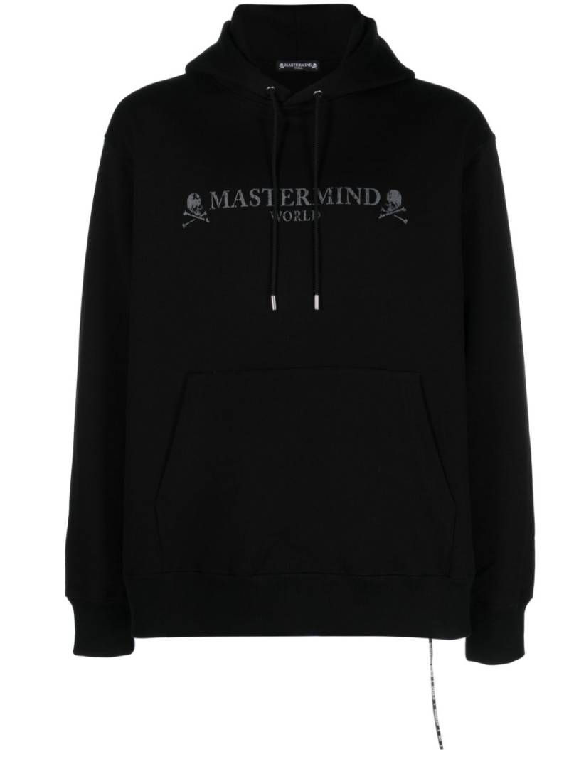 Mastermind Japan logo-print cotton hoodie - Black von Mastermind Japan