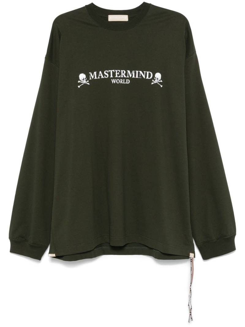 Mastermind Japan logo-print long-sleeve T-shirt - Green von Mastermind Japan