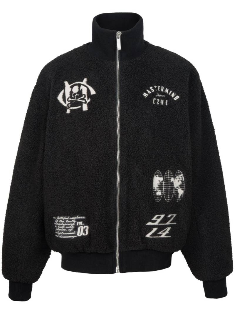 Mastermind Japan logo-print textured jacket - Black von Mastermind Japan