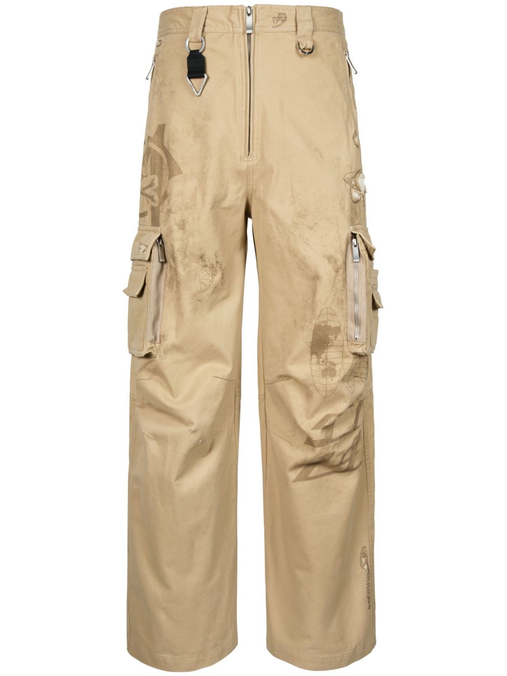 Mastermind Japan logo-print trousers - Neutrals von Mastermind Japan