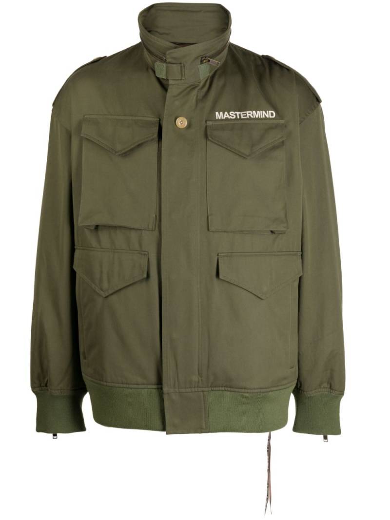 Mastermind Japan logo-print zip-detail jacket - Green von Mastermind Japan