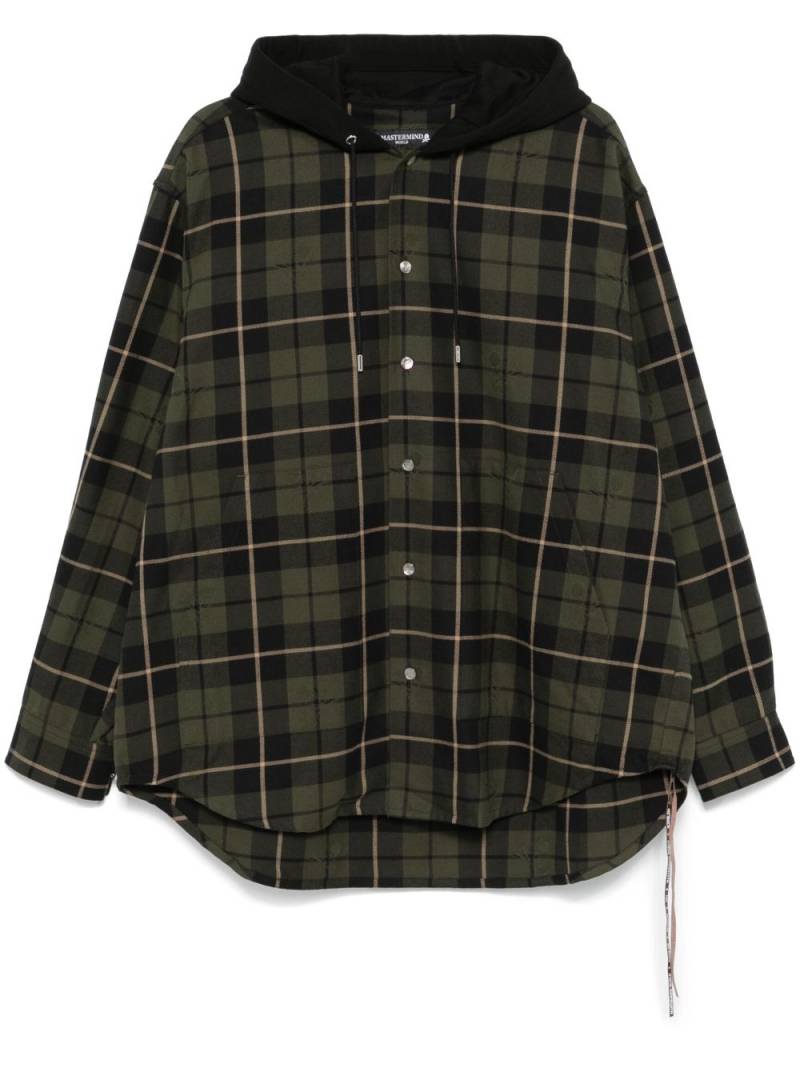 Mastermind Japan plaid-check hooded jacket - Green von Mastermind Japan