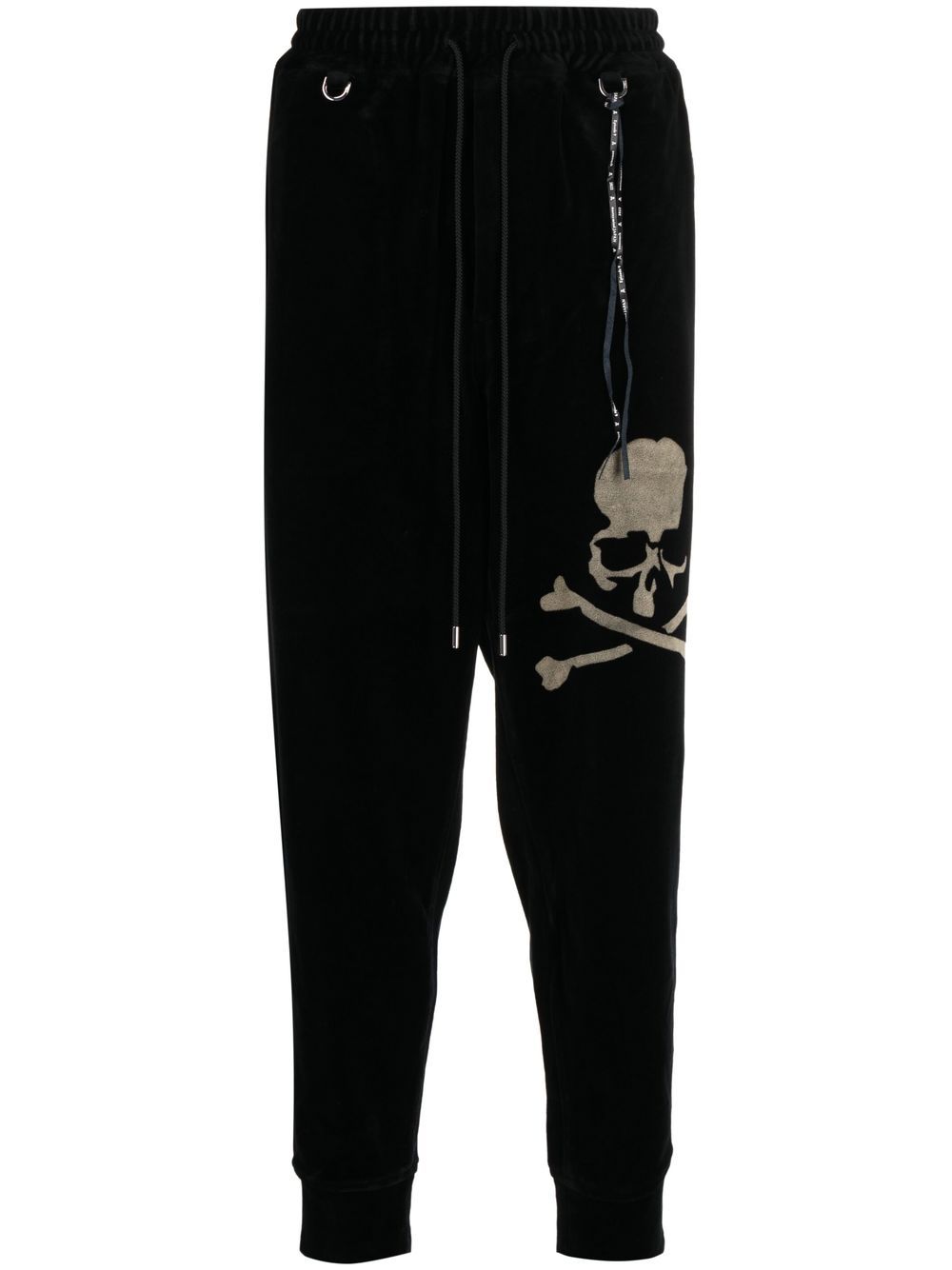 Mastermind Japan velvet-effect skull track pants - Black von Mastermind Japan