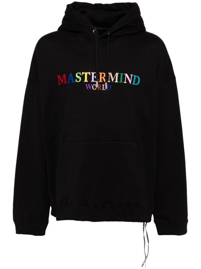 Mastermind World embroidered-logo cotton hoodie - Black von Mastermind World